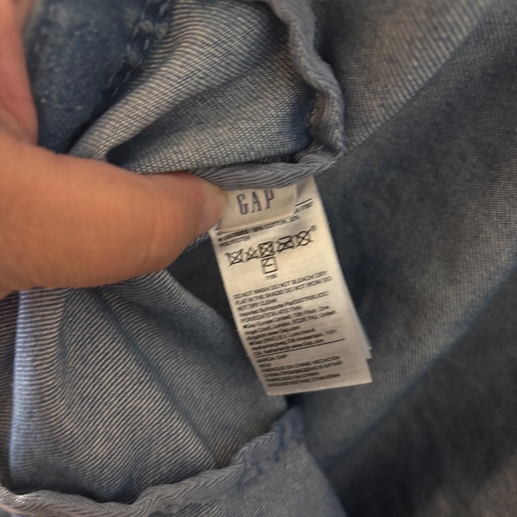 NWT GAP Oversized Denim Tote Bag Blue Logo Shoulder Bag - Picture 7 of 8